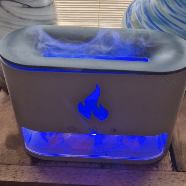 Serene White Blaze Aroma Diffuser - Himalayan Salt chamber and fragrant mist diffuser