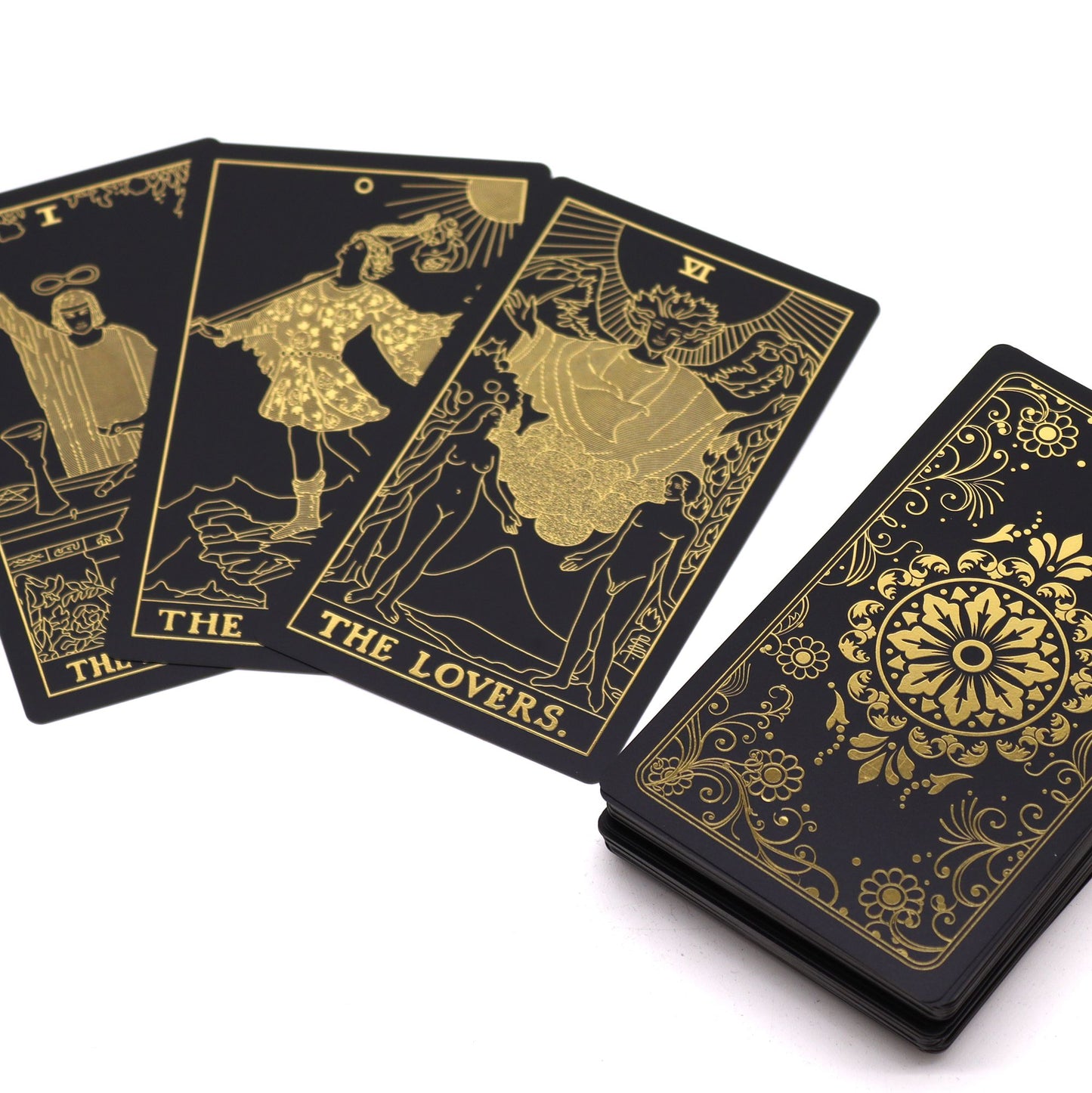 Beautifully presented Gold Foil Tarot Set with Book - Gift Boxed