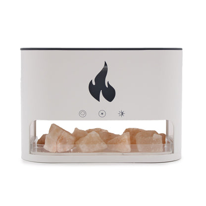 Serene White Blaze Aroma Diffuser - Himalayan Salt chamber and fragrant mist diffuser