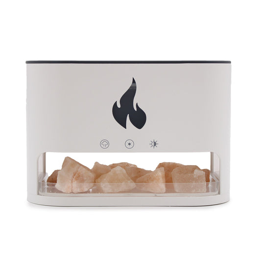 Serene White Blaze Aroma Diffuser - Himalayan Salt chamber and fragrant mist diffuser