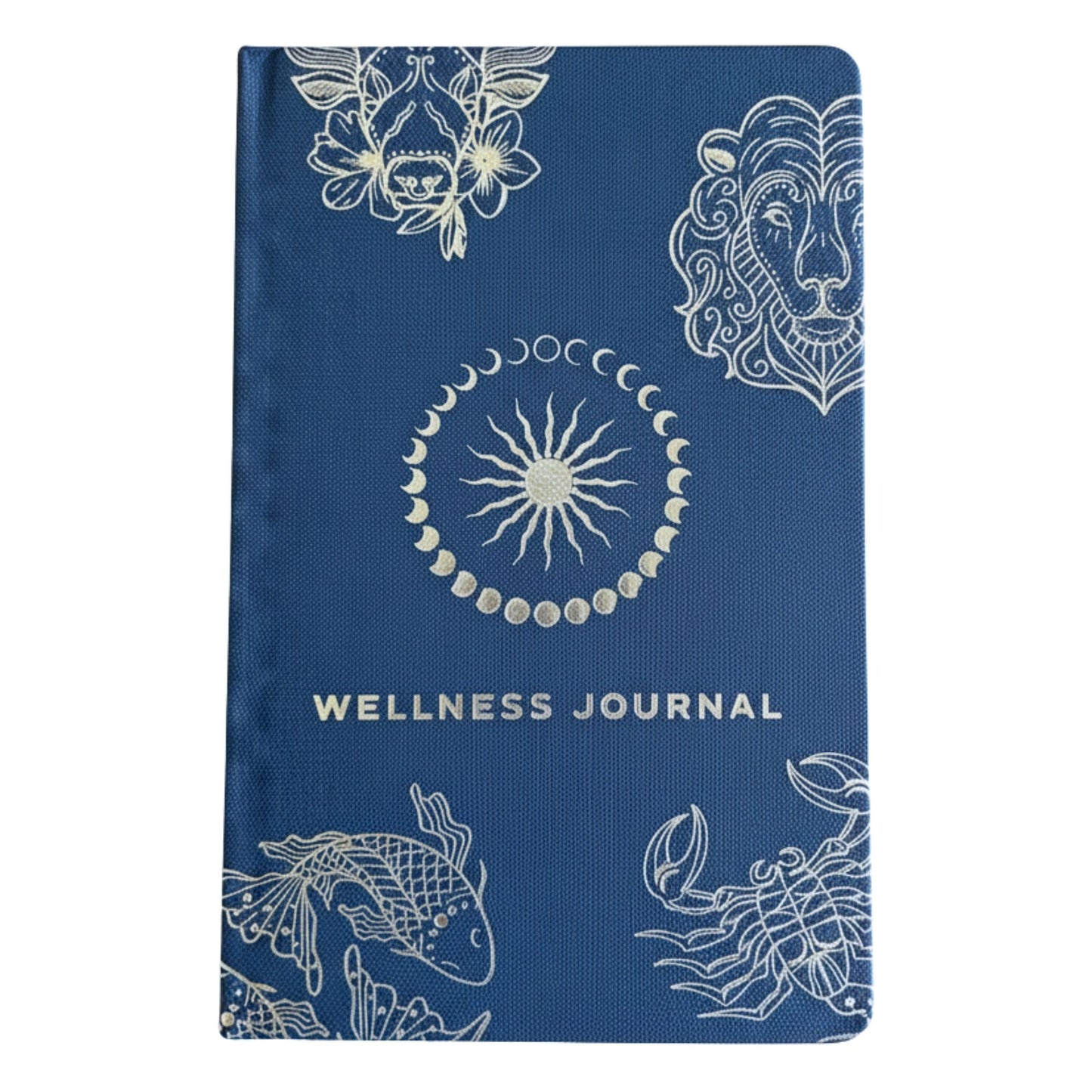 Beautiful Midnight Blue Wellness Journal - filled with reflection prompts, affirmations and much much more