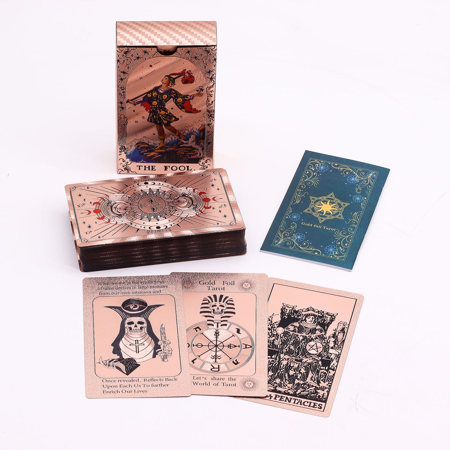 Equisite Rose Gold Foil Tarot Card Set - Moon Phase - with booklet