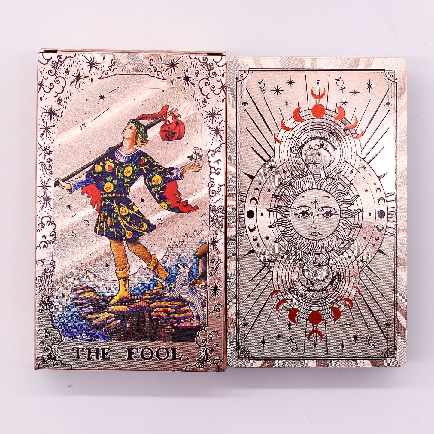 Equisite Rose Gold Foil Tarot Card Set - Moon Phase - with booklet