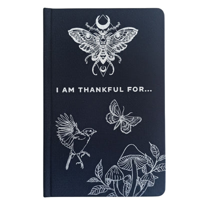 Exquisite Black & Silver Gratitude Journal - 120 pages including mood trackers, daily affirmations etc