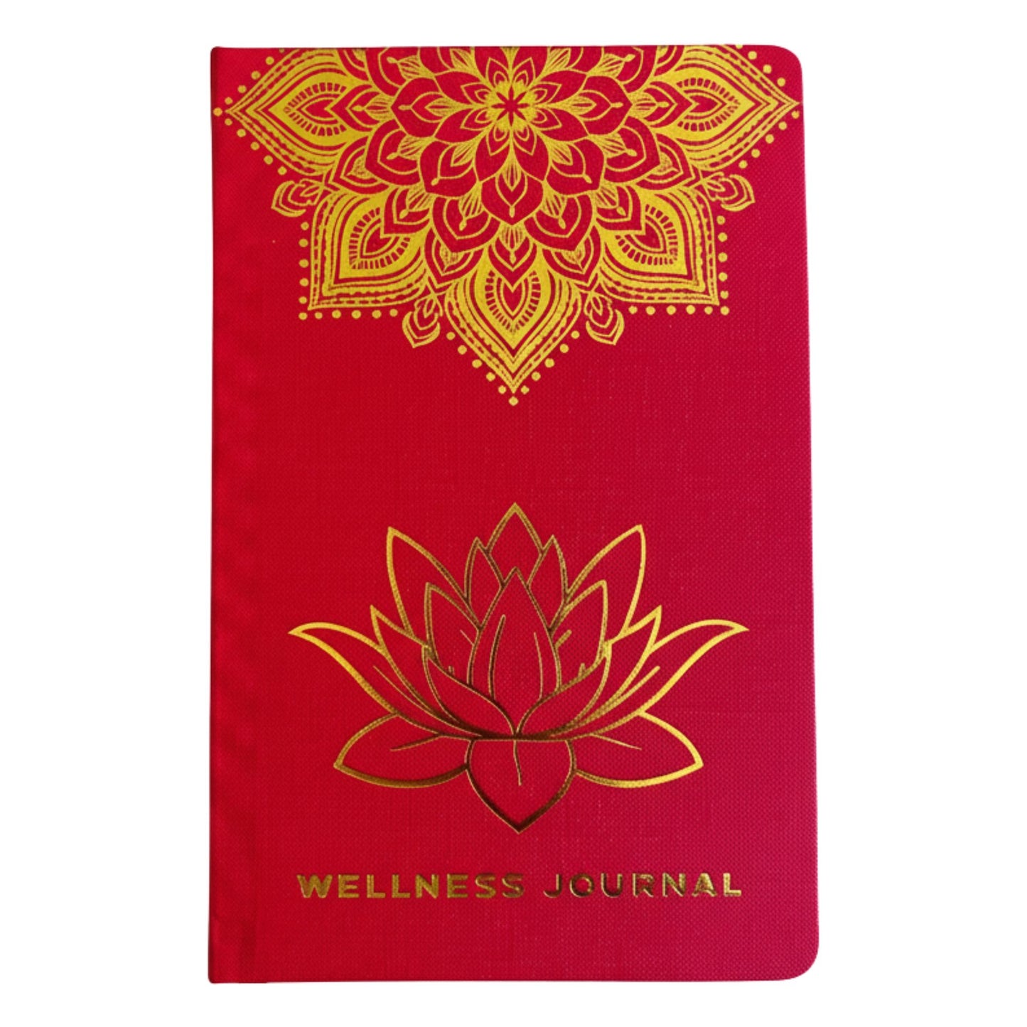 Beautiful Red & Gold Wellness Journal - 120 pages bringing balance and energy to your daily routine