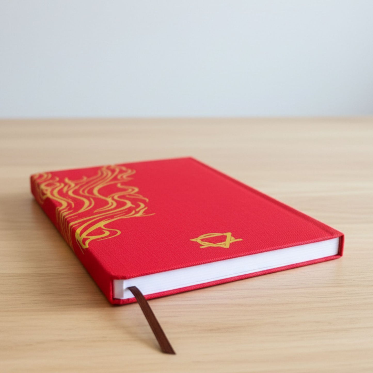 Beautiful Red & Gold Wellness Journal - 120 pages bringing balance and energy to your daily routine