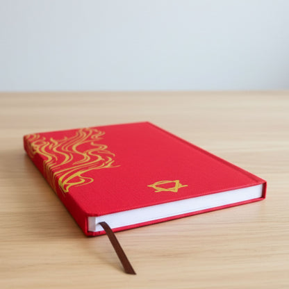 Beautiful Red & Gold Wellness Journal - 120 pages bringing balance and energy to your daily routine
