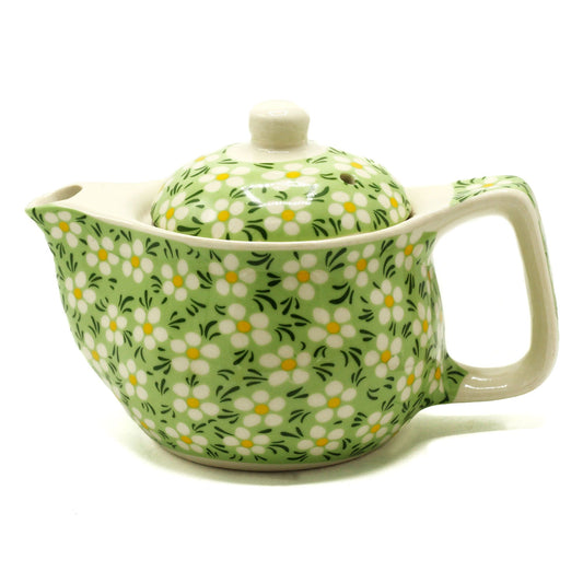 Super Cute Green Daisy Herbal Teapot -